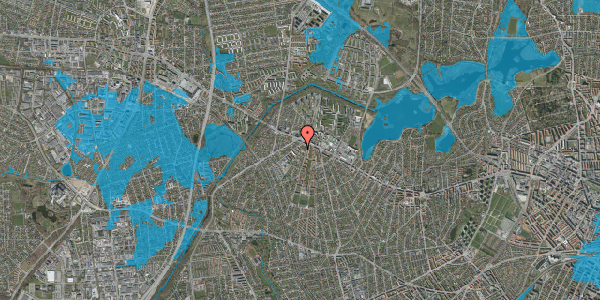 Oversvømmelsesrisiko fra vandløb på Gerlevvej 9, st. tv, 2700 Brønshøj