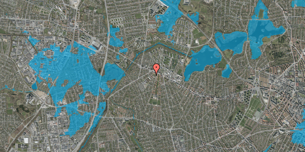 Oversvømmelsesrisiko fra vandløb på Gerlevvej 11, st. th, 2700 Brønshøj