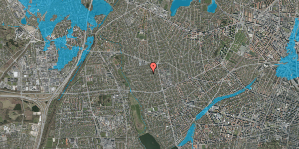 Oversvømmelsesrisiko fra vandløb på Gjorslevvej 13, 2720 Vanløse