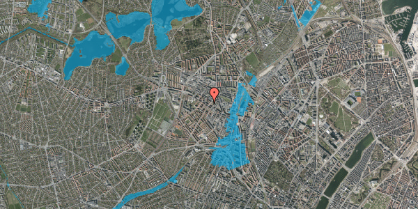 Oversvømmelsesrisiko fra vandløb på Glasvej 1, 1. tv, 2400 København NV
