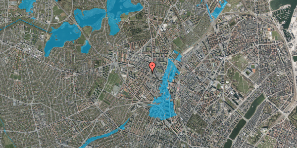 Oversvømmelsesrisiko fra vandløb på Glasvej 2, 3. tv, 2400 København NV
