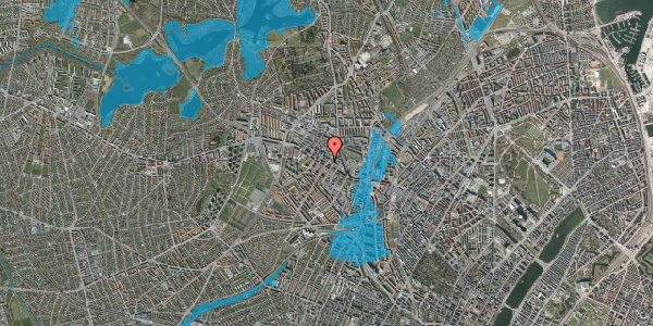 Oversvømmelsesrisiko fra vandløb på Glasvej 3, 5. tv, 2400 København NV