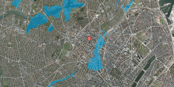 Oversvømmelsesrisiko fra vandløb på Glasvej 5, 2. th, 2400 København NV