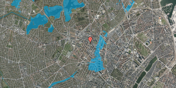 Oversvømmelsesrisiko fra vandløb på Glasvej 7, 4. tv, 2400 København NV