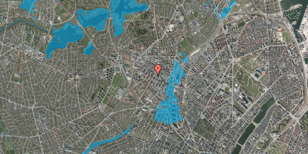 Oversvømmelsesrisiko fra vandløb på Glasvej 8B, st. , 2400 København NV