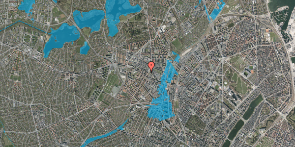 Oversvømmelsesrisiko fra vandløb på Glasvej 9, 1. th, 2400 København NV