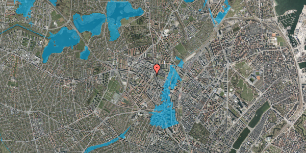 Oversvømmelsesrisiko fra vandløb på Glasvej 26, 3. th, 2400 København NV