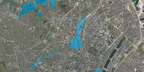Oversvømmelsesrisiko fra vandløb på Glentevej 44, st. tv, 2400 København NV