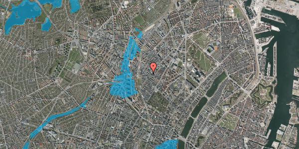 Oversvømmelsesrisiko fra vandløb på Gormsgade 11, 1. tv, 2200 København N