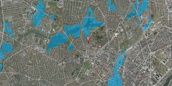 Oversvømmelsesrisiko fra vandløb på Granlien 4, 2400 København NV