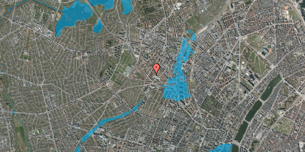 Oversvømmelsesrisiko fra vandløb på Gransangervej 1, 1. th, 2400 København NV