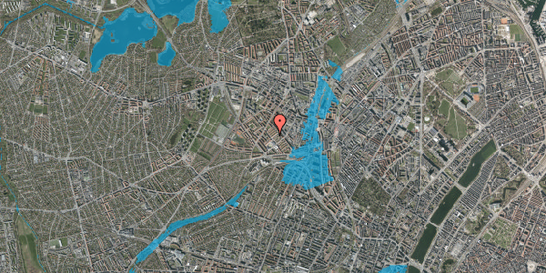 Oversvømmelsesrisiko fra vandløb på Gransangervej 13, 2. th, 2400 København NV