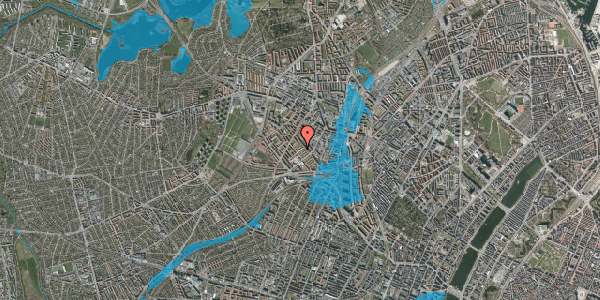 Oversvømmelsesrisiko fra vandløb på Gransangervej 19, 2. tv, 2400 København NV
