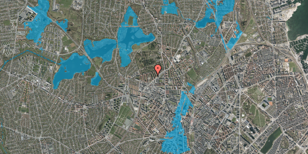 Oversvømmelsesrisiko fra vandløb på Gravervænget 7, 2. 2, 2400 København NV