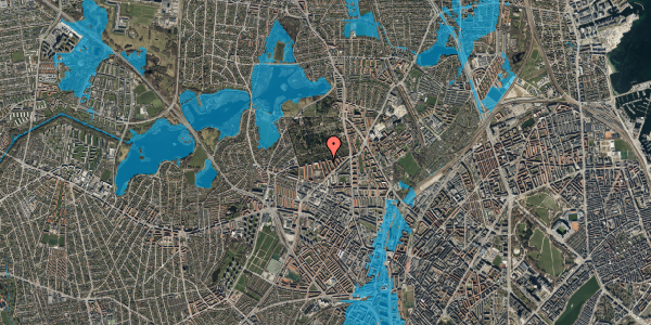 Oversvømmelsesrisiko fra vandløb på Gravervænget 21, 4. tv, 2400 København NV