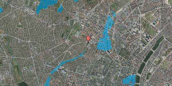 Oversvømmelsesrisiko fra vandløb på Grøndalsvænge Allé 4, 2400 København NV