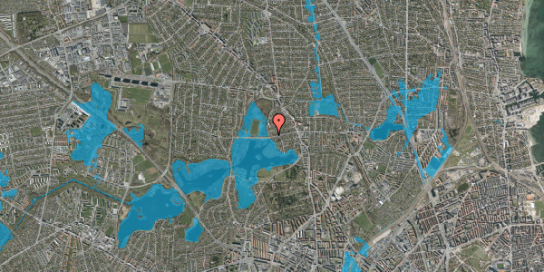 Oversvømmelsesrisiko fra vandløb på Grønnemose Allé 34, 2400 København NV