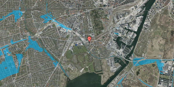 Oversvømmelsesrisiko fra vandløb på Grønrisvej 4, 2. tv, 2450 København SV