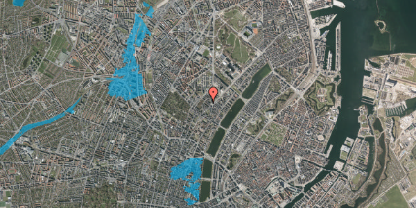 Oversvømmelsesrisiko fra vandløb på Guldbergsgade 5, 1. 4, 2200 København N