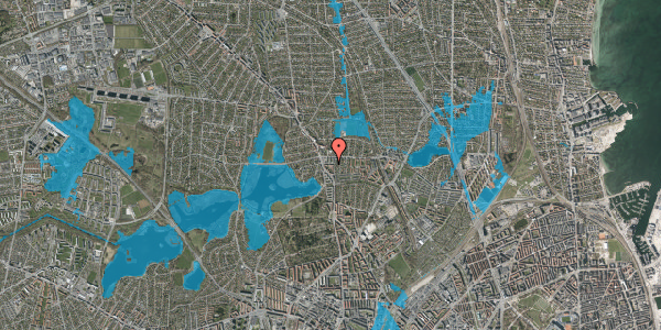 Oversvømmelsesrisiko fra vandløb på Guldstjernevej 8, 3. , 2400 København NV