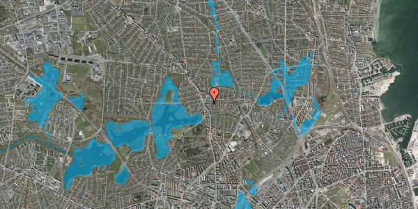 Oversvømmelsesrisiko fra vandløb på Guldstjernevej 10, 2. th, 2400 København NV