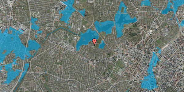 Oversvømmelsesrisiko fra vandløb på Gåseurtvej 14, 2700 Brønshøj