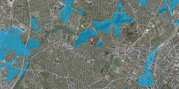 Oversvømmelsesrisiko fra vandløb på Gåseurtvej 16, 2700 Brønshøj