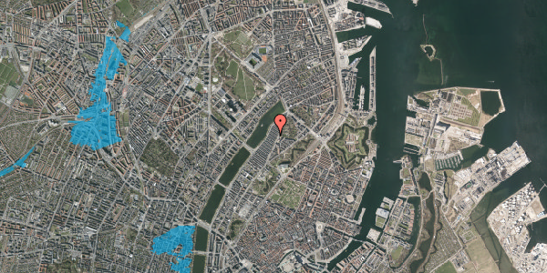 Oversvømmelsesrisiko fra vandløb på Hallinsgade 15, 2100 København Ø