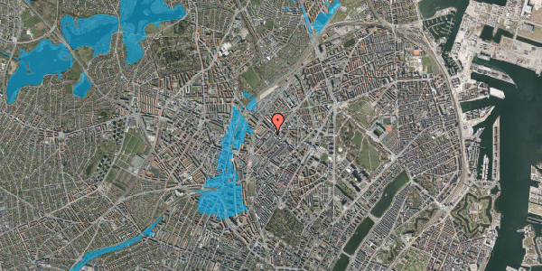 Oversvømmelsesrisiko fra vandløb på Hamletsgade 4, 4. 203, 2200 København N