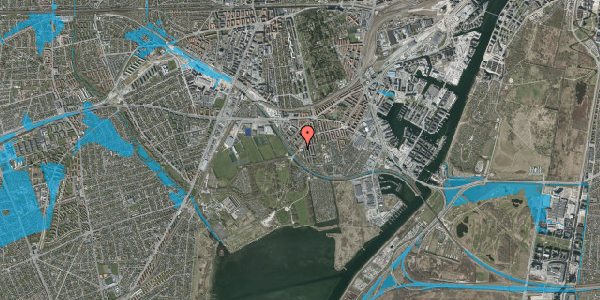 Oversvømmelsesrisiko fra vandløb på Hammelstrupvej 31, st. tv, 2450 København SV