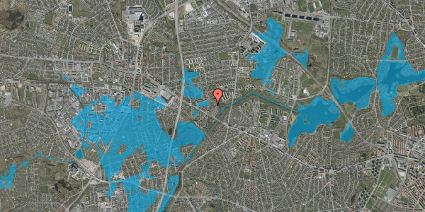 Oversvømmelsesrisiko fra vandløb på Hampeland 9, 2700 Brønshøj
