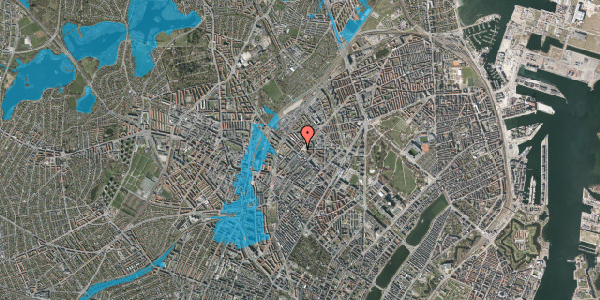 Oversvømmelsesrisiko fra vandløb på Haraldsgade 5, 2200 København N