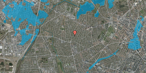 Oversvømmelsesrisiko fra vandløb på Haraldstedvej 13, 2700 Brønshøj