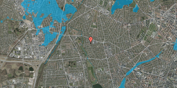 Oversvømmelsesrisiko fra vandløb på Harboørevej 3A, 2720 Vanløse