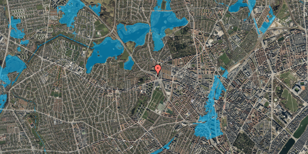 Oversvømmelsesrisiko fra vandløb på Hareskovvej 17, 2. tv, 2700 Brønshøj