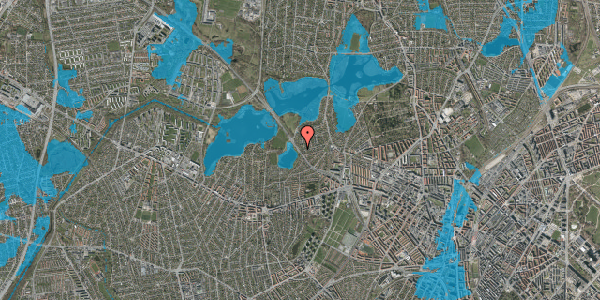Oversvømmelsesrisiko fra vandløb på Hareskovvej 80B, 2700 Brønshøj