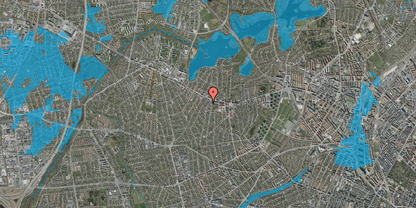 Oversvømmelsesrisiko fra vandløb på Havdrupvej 12, 1. th, 2700 Brønshøj