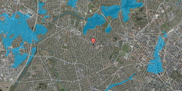 Oversvømmelsesrisiko fra vandløb på Havdrupvej 14, st. , 2700 Brønshøj
