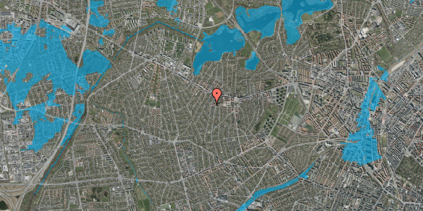 Oversvømmelsesrisiko fra vandløb på Havdrupvej 19, st. tv, 2700 Brønshøj