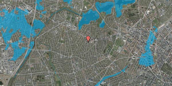Oversvømmelsesrisiko fra vandløb på Havdrupvej 25, 1. th, 2700 Brønshøj