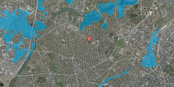Oversvømmelsesrisiko fra vandløb på Havdrupvej 28, 2700 Brønshøj