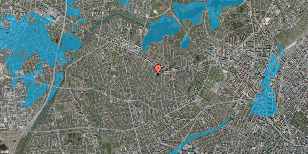 Oversvømmelsesrisiko fra vandløb på Havdrupvej 36A, 2. tv, 2700 Brønshøj