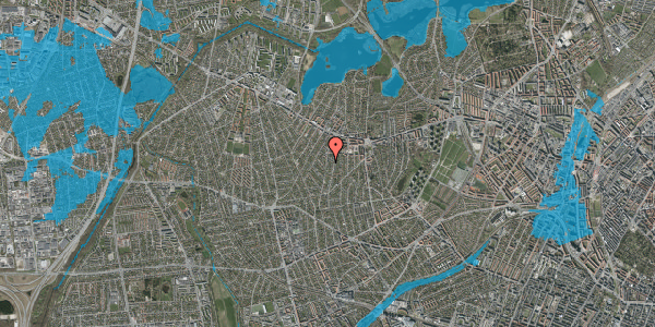 Oversvømmelsesrisiko fra vandløb på Havdrupvej 39, 2700 Brønshøj