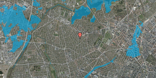 Oversvømmelsesrisiko fra vandløb på Havdrupvej 43A, 2700 Brønshøj
