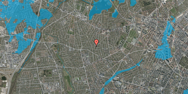 Oversvømmelsesrisiko fra vandløb på Havdrupvej 74, kl. 1, 2700 Brønshøj