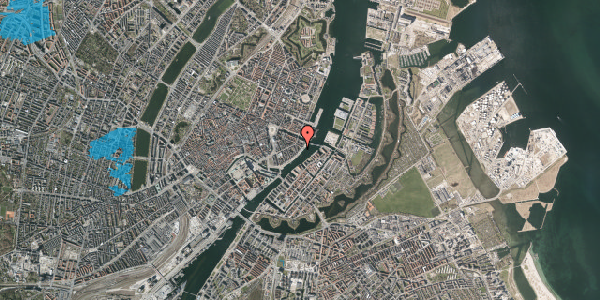 Oversvømmelsesrisiko fra vandløb på Havnegade 47, 2. tv, 1058 København K