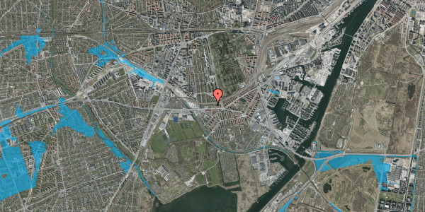Oversvømmelsesrisiko fra vandløb på Haydnsvej 1, 2. th, 2450 København SV