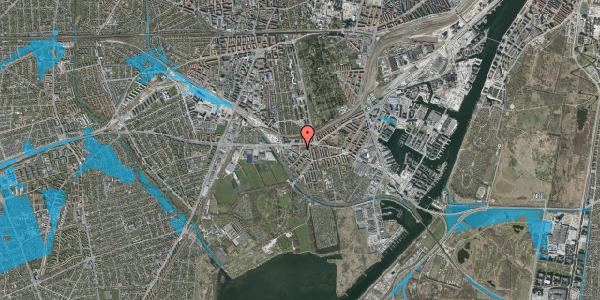 Oversvømmelsesrisiko fra vandløb på Haydnsvej 17, st. tv, 2450 København SV