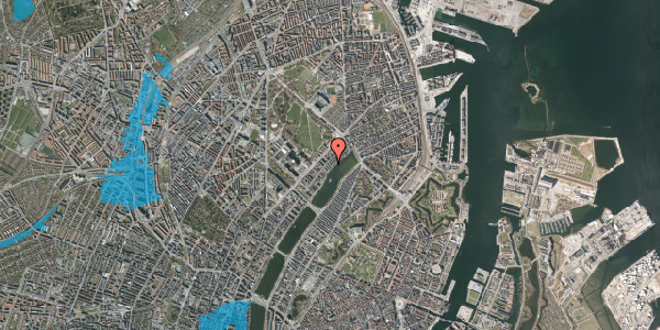 Oversvømmelsesrisiko fra vandløb på Hedemannsgade 4, 3. th, 2100 København Ø