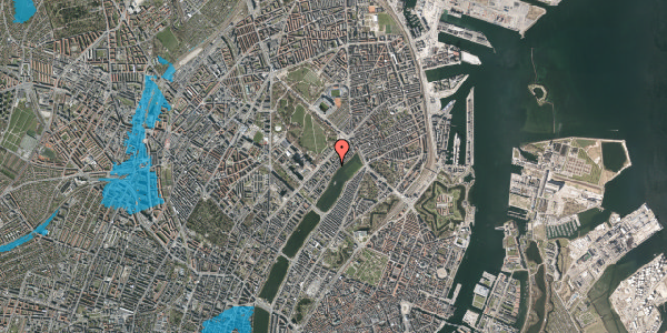 Oversvømmelsesrisiko fra vandløb på Hedemannsgade 8, st. , 2100 København Ø